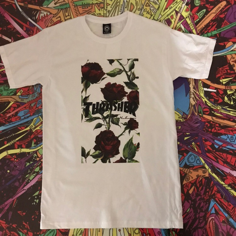 

Белая футболка Thrasher Roses.Люкс . Ориг бирка