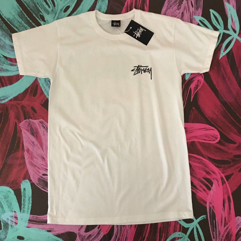 

Белая футболка Stussy. Люкс