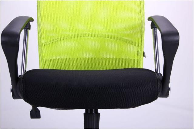 Кресло АЭРО HB Line Color сиденье Сетка чёрная,Неаполь N-20/спинка Сетка салатовая, вст.Неаполь N-20 (фото 8)