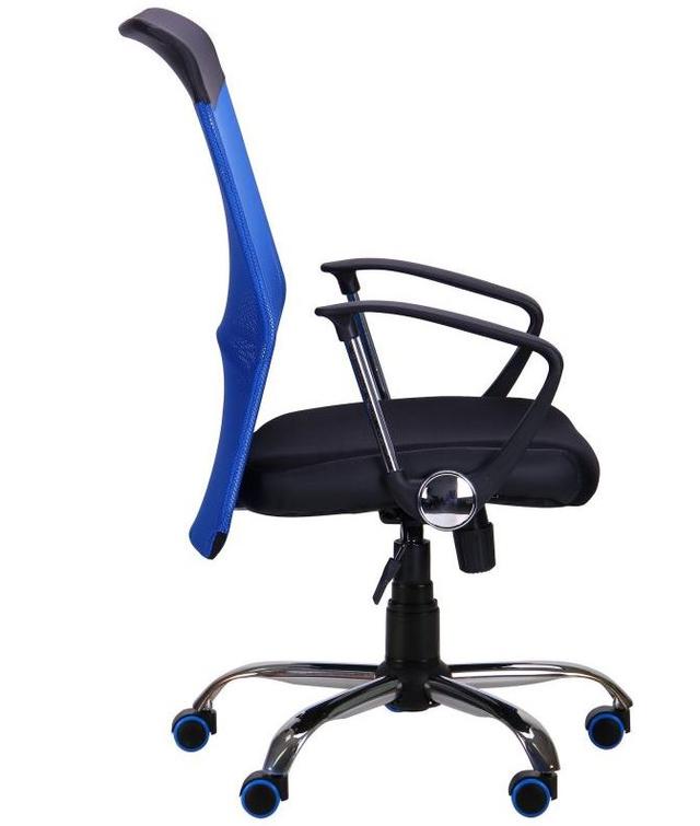 Кресло АЭРО HB Line Color сиденье Сетка чёрная,Неаполь N-20/спинка Сетка синяя, вставка Неаполь N-20 (фото 3)