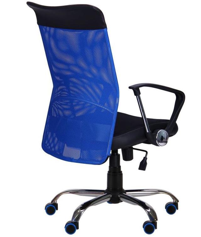 Кресло АЭРО HB Line Color сиденье Сетка чёрная,Неаполь N-20/спинка Сетка синяя, вставка Неаполь N-20 (фото 4)