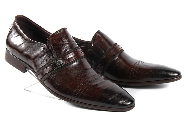 Стильные мужские классические кожаные туфли LOUIS ALBERTI 582-05-505  39  коричневый