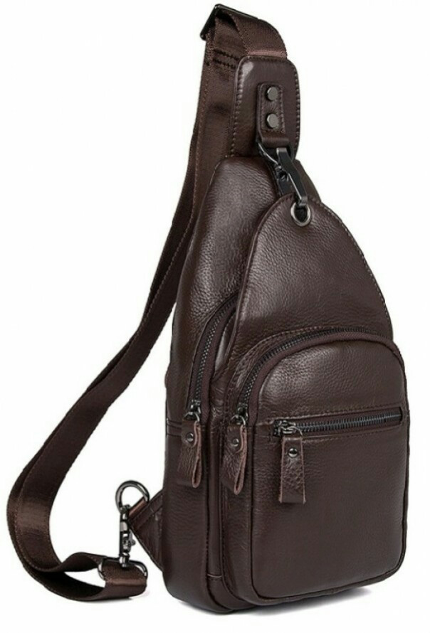 

Рюкзак из кожи Tiding Bag 8509C, цвет коричневый на 3л