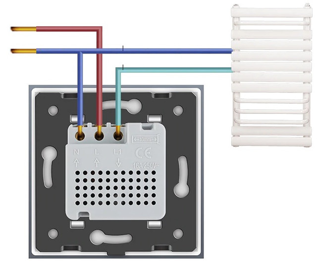 Схема підключення термостата Livolo