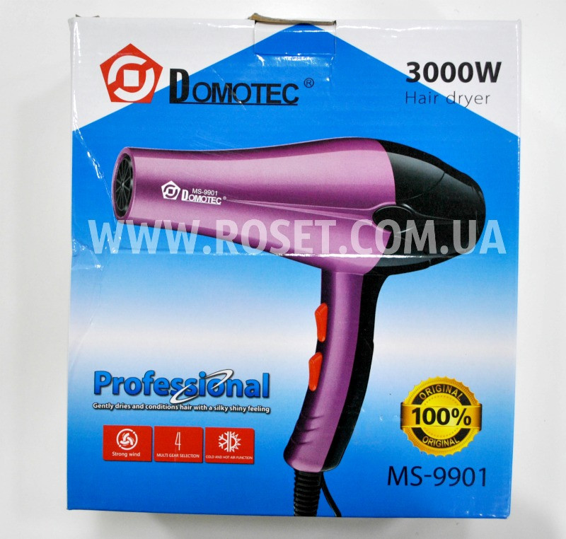 

Фен для волос - Hair Dryer Professional Domotec MS-9901 3000W