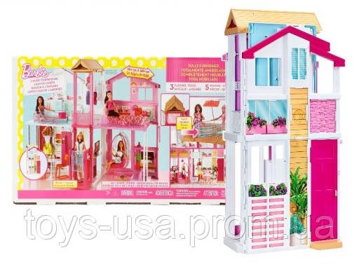 barbie pink passport 3 story townhouse