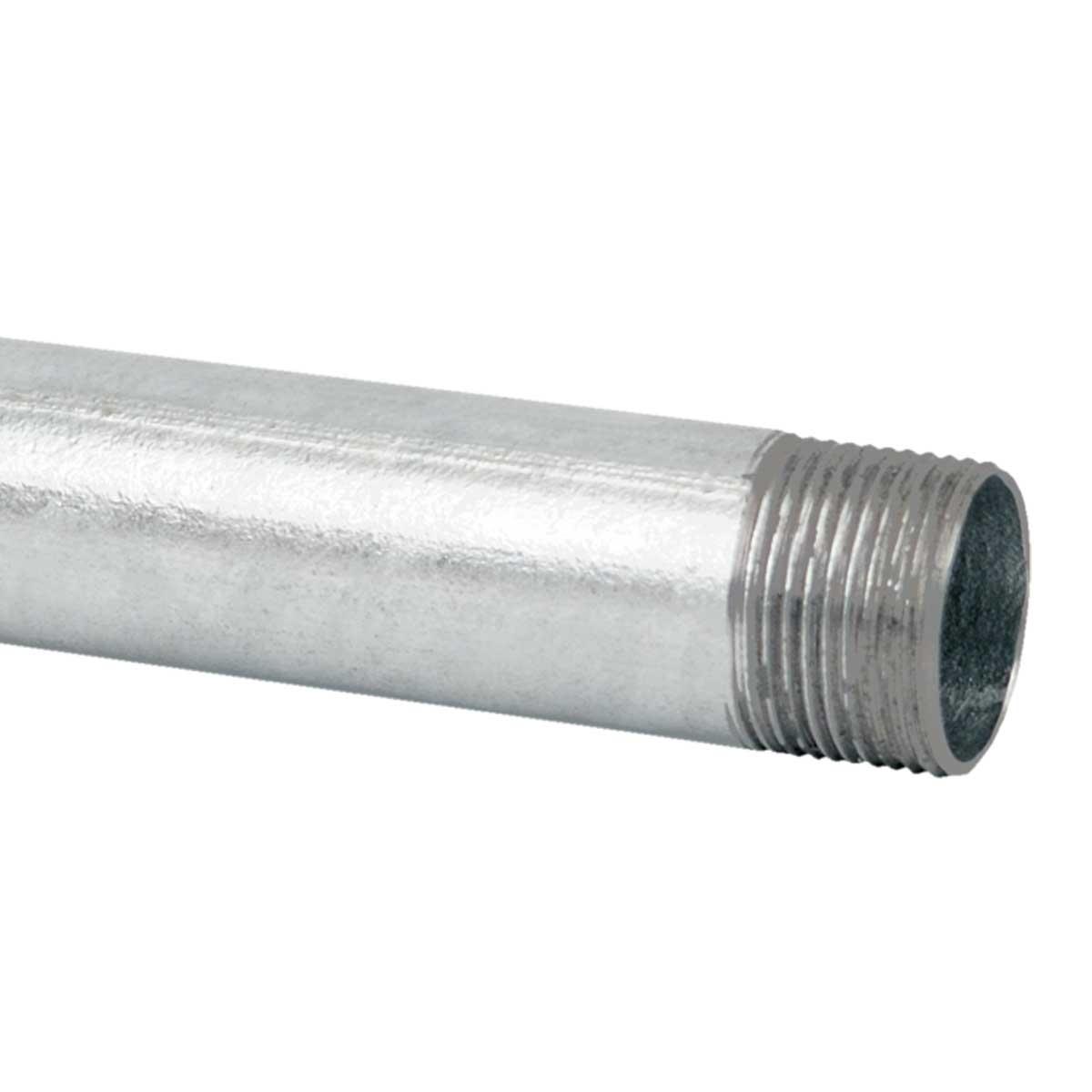 Труба металева (внутрішній d- 18,2 мм.); з різьбовою муфтою;; сталь оцинкована шар цинку 60-100мкм стійкість корозії- 4 кат.; упаковка 30 шт