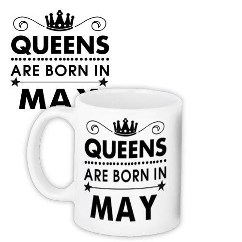 Кружка с принтом King&Queens Королевы рождаются в мае (KR_18J0