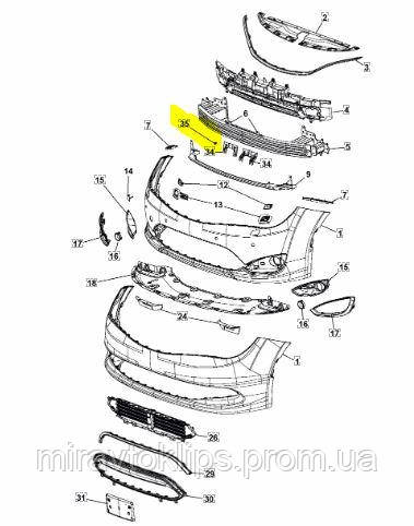 Klipsa Kreplenie Perednego Bampera Molding Jeep Grand Cherokee Chrysler 0 300s Dodge aa Cena 14 Grn Kupit V Harkove Prom Ua Id