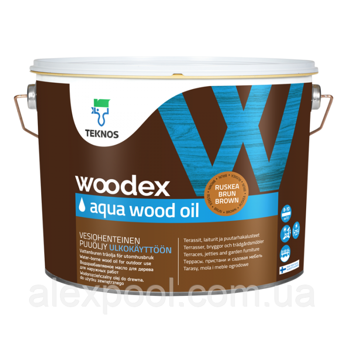 

Teknos Woodex Aqua Wood 2,7 л масло для защиты наружных деревянных поверхностей