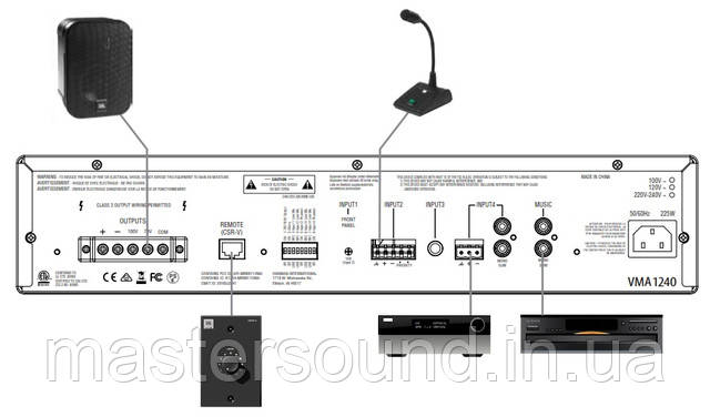  MUSICCASE | Трансляційний підсилювач JBL VMA 1240 купити в Україні 