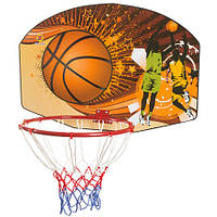Баскетбольное кольцо со щитом и сеткой (диаметр 45 см)