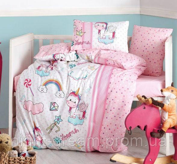 

Детское постельное белье Cotton Box Unicorn Pembe, Розовый