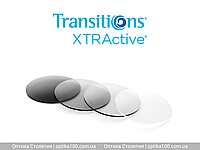 Фотохромная лінза Izoplast 1.5 Transitions XTRActive Brown / Grey. Затемнення до 89%