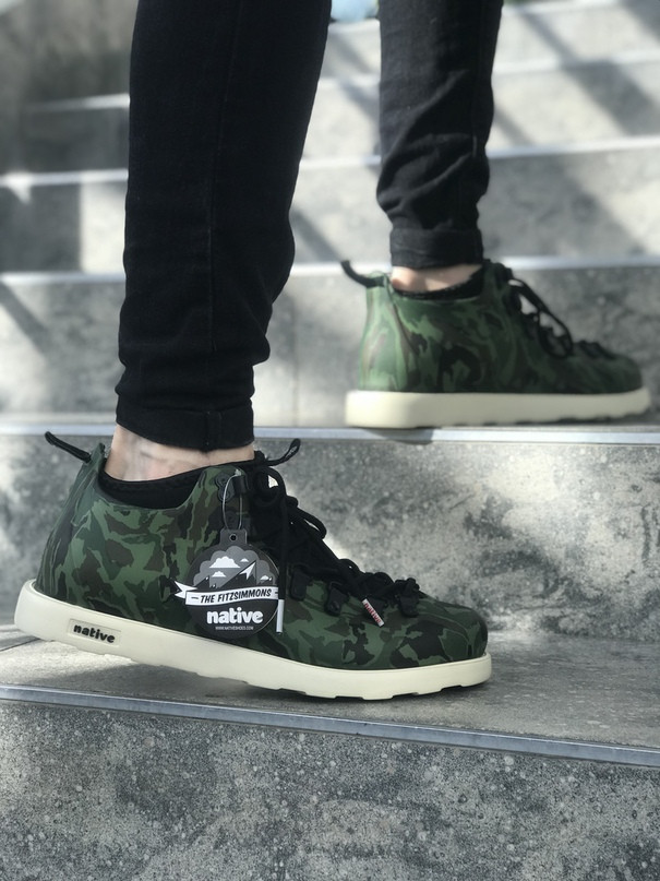 

Кроссовки в стиле Native Fitzsimmons Camo мужские, Хаки;черный;белый