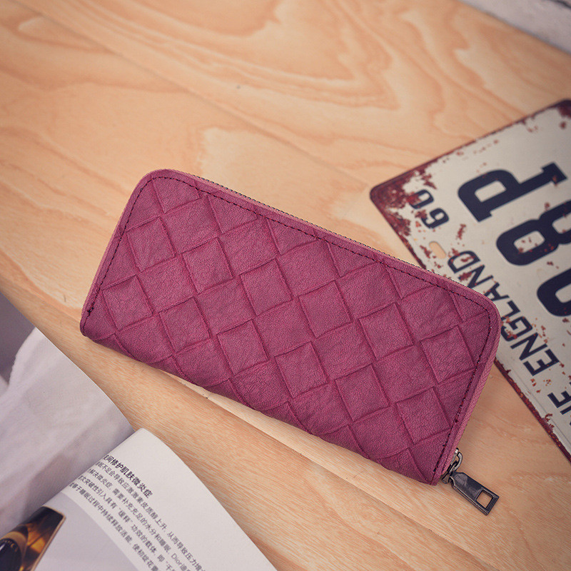 Жіночий гаманець портмоне на блискавці бордовий, фото 1