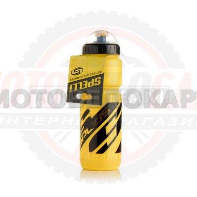 Пляшка для води велосипедна (#SWB-528, жовта, 800ml) "SPELLI"