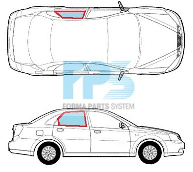 

Боковое стекло двери правое заднее Chevrolet LACETTI 2003-2013