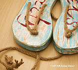 Wooden flip flops Деревянные декоративные шлепки (сланцы), фото 4