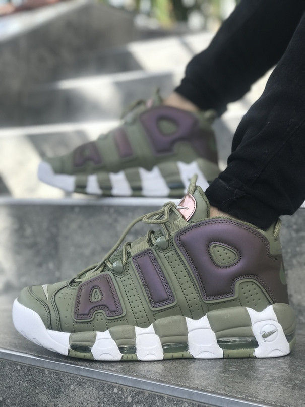 

Кроссовки в стиле Nike Air Uptempo Dark Stucco мужские 43, Хаки;серый;белый