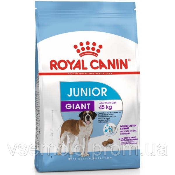 

Сухой корм Royal Canin Giant Junior для щенков гигантских пород 15 кг