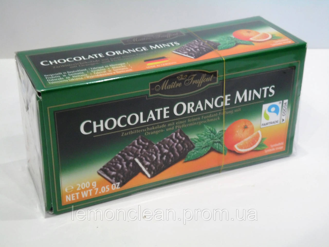 Шоколадные конфеты Maitre Truffout Chocolate Orange Mints с мятой и апНет в наличии