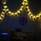 Гирлянда LED на батарейках с прищепками для новогоднего декора, фото 4