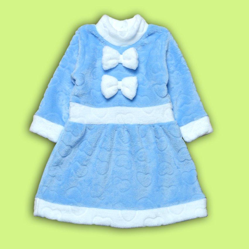 Новогоднее платье Снегурочка (74, 80, 92, 110 см) 92, Голубой