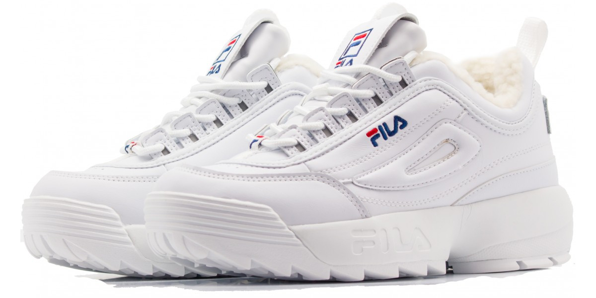 

Мужские зимние кроссовки Fila Distruptor winter white, Белый