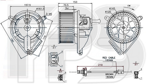 

Вентилятор салона Mercedes Sprinter / VW LT (NRF) FP 46 W0369-X