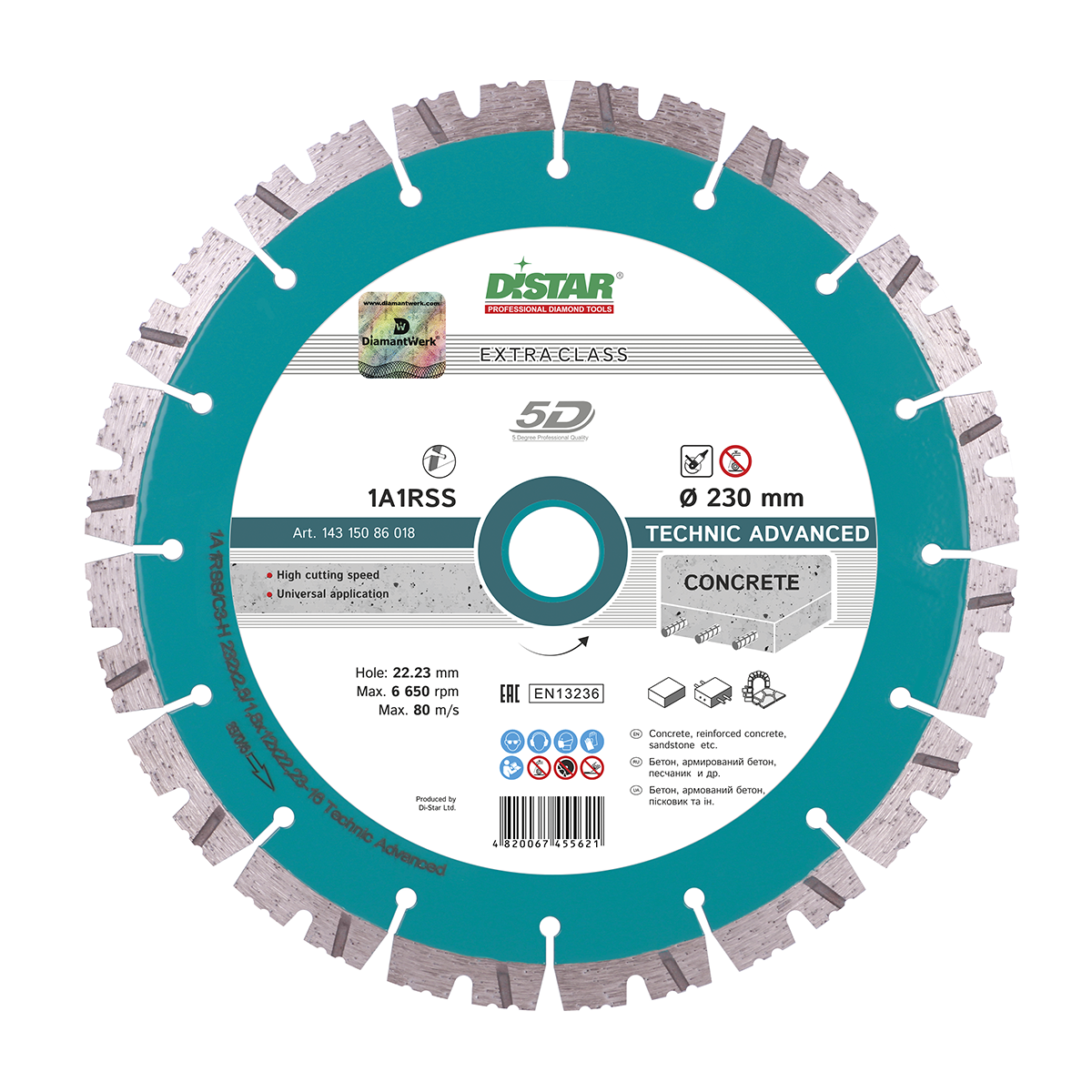 

Круг алмазный отрезной Distar Technic Advanced 1A1RSS/C3 232 x 22.23 Сегментный (14315086018)