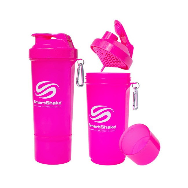 Шейкер для спортивного питания SmartShake Slim NEON Pink 500 мл Розовы