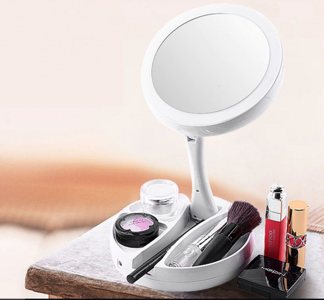 ЗЕРКАЛО с LED подсветкой для макияжа 👰 My fold away mirror .