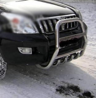 

Кенгурятник высокий QT007 (нерж) - Toyota LС 120 Prado
