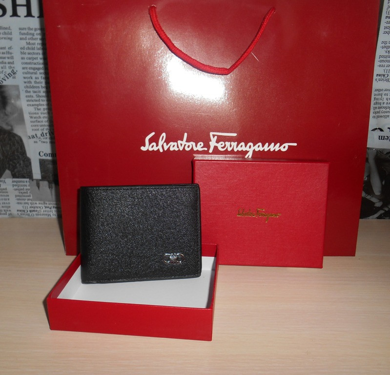 

Кошелек, портмоне, бумажник Salvatore Ferragamo кожа, Италия, Черный