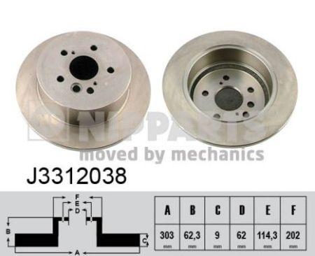 

Тормозной диск задний CHERY TIGGO, TOYOTA RAV 4 II J3312038 NIPPARTS