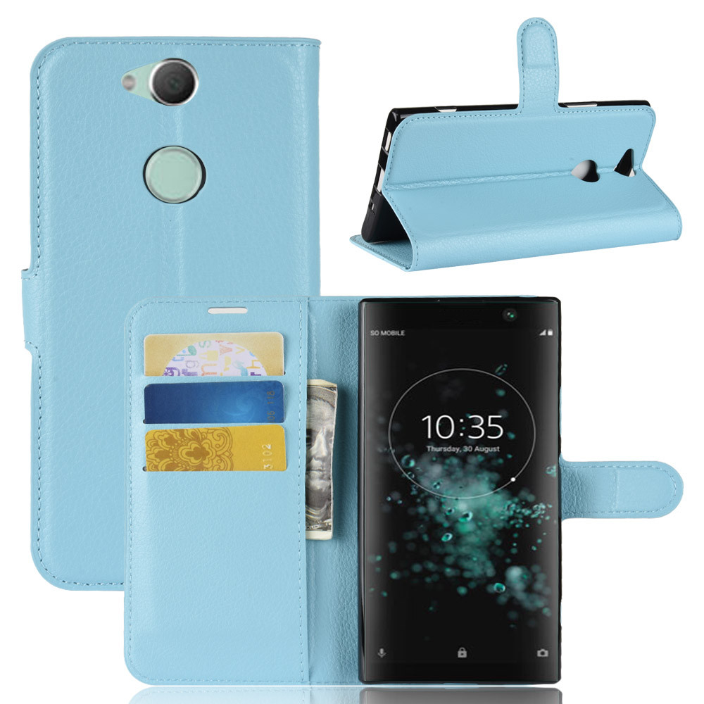 

Чехол для Sony Xperia XA2 Plus / H4413 книжка PU-Кожа голубой