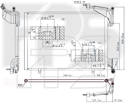 

Радиатор кондиционера Ford Fiesta VI / B-Max (Nissens) FP 28 K092-X