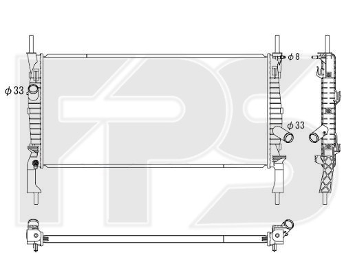 

Радиатор охлаждения двигателя Ford Transit (AVA) FP 28 A841