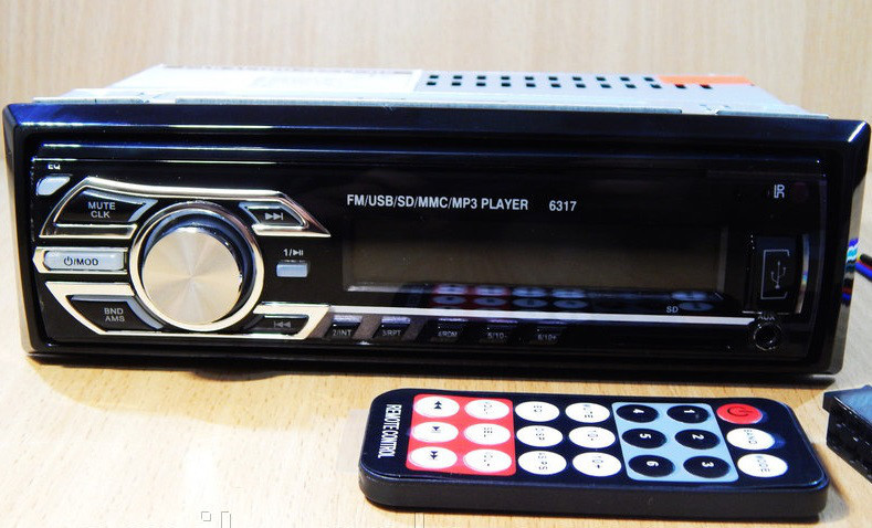 Автомагнітола Pioneer 6317 магнітола без диска 1DIN MP3 RGB універсальна автомобільна магнітола з підсвічуванням
