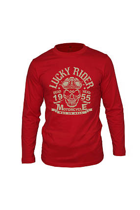 Лонгслив футболка байкерський з принтом "Lucky Rider", фото 2