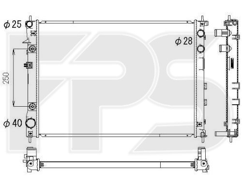 

Радиатор охлаждения двигателя Subaru Tribeca (Koyorad) FP 67 A1412-X