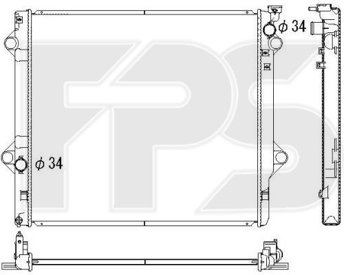 

Радиатор охлаждения двигателя Toyota FJ Cruiser / Land Cruiser Prado 150 (Koyorad) FP 70 A1325-X