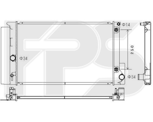 

Радиатор охлаждения двигателя Toyota Auris / Corolla E15 E18 (Koyorad) FP 70 A1326-X