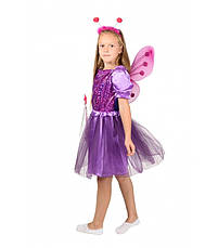 Дитячий карнавальний костюм Метелик Фея для дівчаток 4,5,6,7,8 років Фіолетовий 344, фото 3
