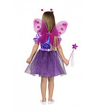Дитячий карнавальний костюм Метелик Фея для дівчаток 4,5,6,7,8 років Фіолетовий 344, фото 2