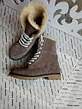 Супер ! Зимние в стиле Timberland женские капучино цвета сапоги ботинки  теплые, фото 7