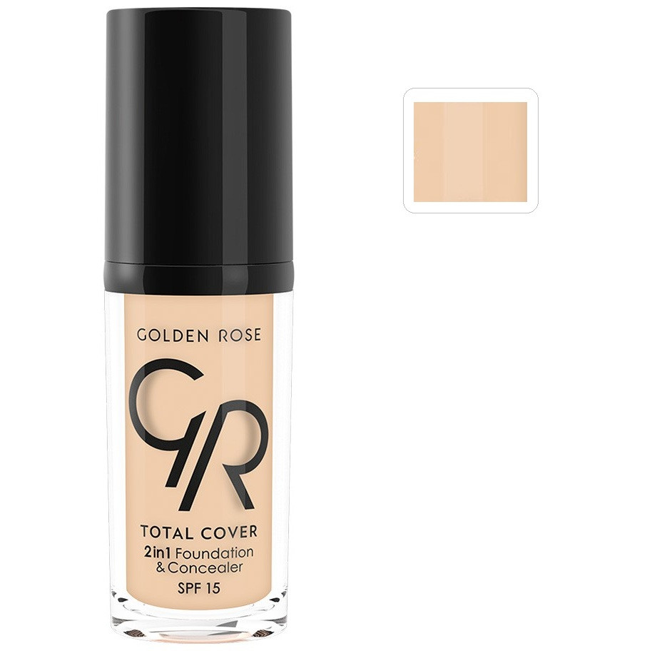 

Тональный крем Golden Rose Total Cover 2 in 1 Foundation & Concealer №01