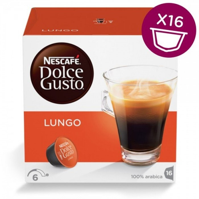 Кофе в капсулах NESCAFE Dolce Gusto Lungo 16 шт. (Нескафе Дольче ГустоНет в наличии