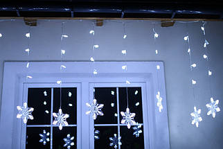 Новогодняя гирлянда "Снежинки" 100 LED, 4 Метра супер, фото 2